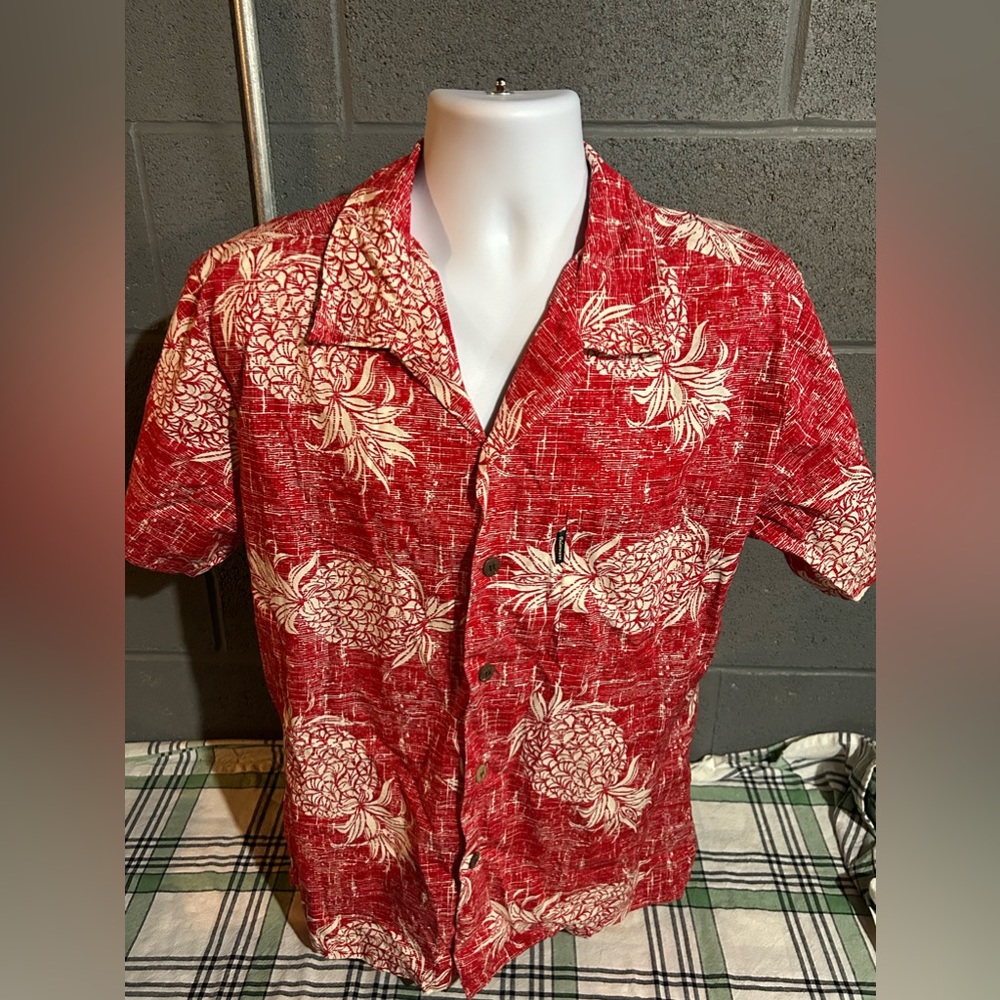 Palmwave Authentic Hawaiian Luau Button Up Shirt Size Medium M